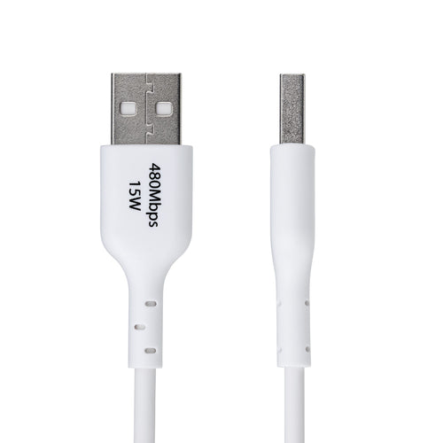 3ft USB-A to USB-C Charging Cable 3A USB 2.0 TPE Jacket White