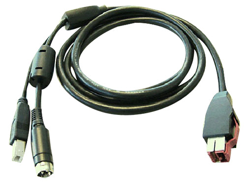 USB-Y-Kabel HP mit zwei Anschlüssen in Schwarz für verbesserte Stromversorgung