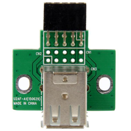 StarTech.com 2 Port USB Mainboard-Header-Adapter – USB 2.0 Schnittstellenkarte – Schwarz & Grün