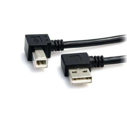 3ft USB A to B Right Angle Cable Male/Male 0.48 Gbps Black