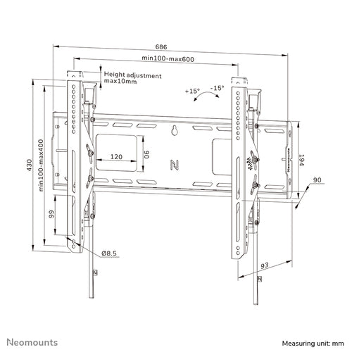 Neomounts WL35-750BL16 TV mount/stand