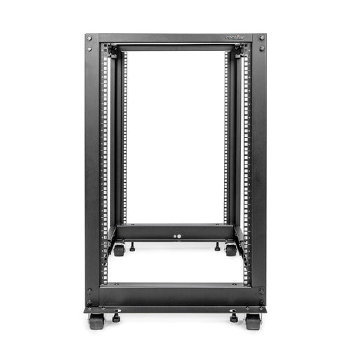 18U Freestanding Rack Cabinet with Adjustable Feet and Castor Wheels