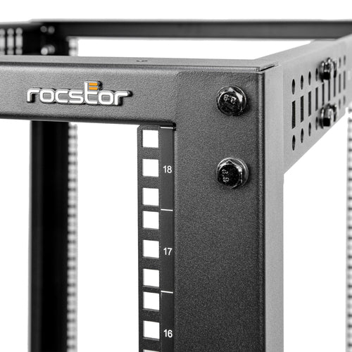 18U Freestanding Rack Cabinet with Adjustable Feet and Castor Wheels