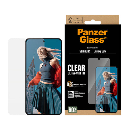 PanzerGlass ® Screen Protector Samsung Galaxy S26 | Ultra-Wide Fit w. EasyAligner