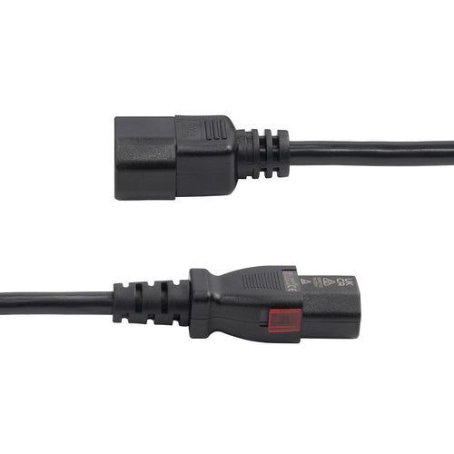 Stromverlängerungskabel 1,2m 10A 250V C14 auf verriegelbaren C13 UL-gelistet
