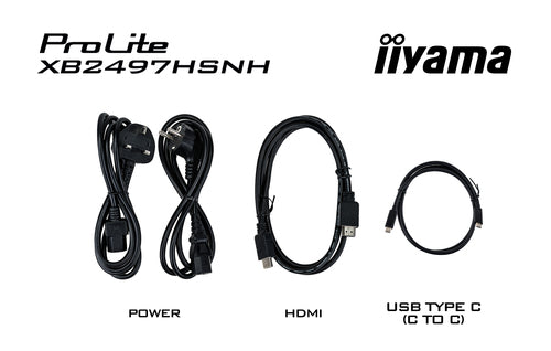 iiyama ProLite XB2497HSNH-B1 24IN IPS LCD 4MS 1920X1080 350CD/M2 HDMI/DP/USB 2 computer monitor