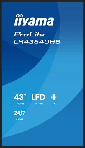 iiyama LH4364UHS-B1AG Signage Display