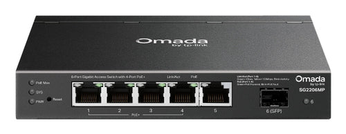 TP-Link SG2206MP L2 Gigabit Ethernet Switch Power over Ethernet Rack Mountable