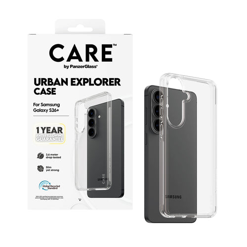 PanzerGlass CARE™ by ® Urban Explorer Case Transparent Samsung Galaxy S26+ mobile phone case