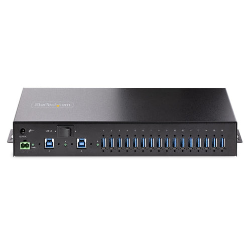 USB Hub StarTech.com 16-Port Industrial USB 3.0 5 Gbps ESD Protection 120W