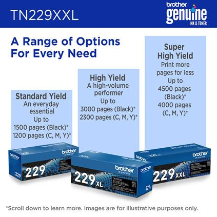 Cyan Tonerkartusche Brother TN-229XXLC 4000 Seiten