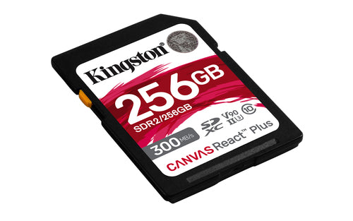 Kingston Technology Canvas React Plus 256GB SDXC UHS-II – Hochgeschwindigkeits-Speicherkarte für Full HD/4K/8K