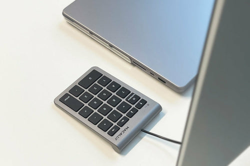 USB Numeric Keypad for Laptop/PC Macally UCNUMKEY22SG Black/Grey