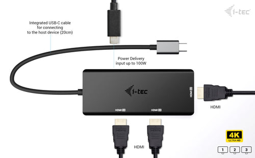 i-tec C31TRIPLE4KHDMIPD video cable adapter