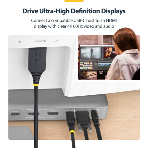 StarTech.com 3M-USBC-HDMI-4K60-G video cable adapter
