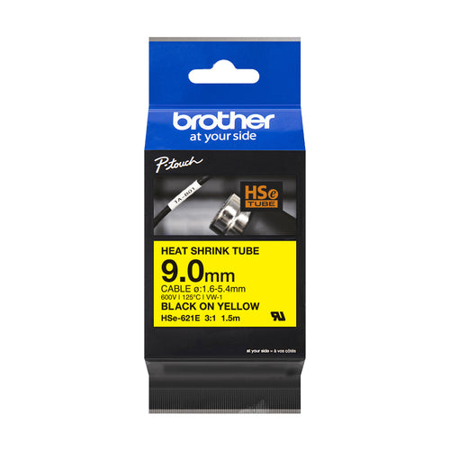 Brother HSE-621E Label-Making Tape 69mm Yellow