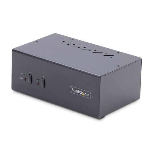 StarTech.com 2-Port Dual-Monitor DisplayPort KVM-Switch – 4K 60Hz – Dualer USB-Hub