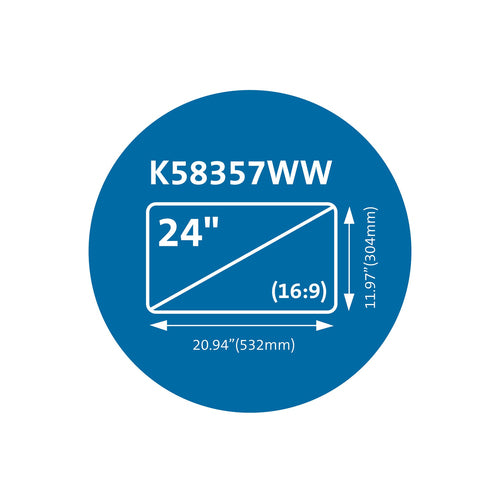 Kensington K58357WW Magnetischer Blickschutzfilter 24" – Blickschutzfolie blendfrei