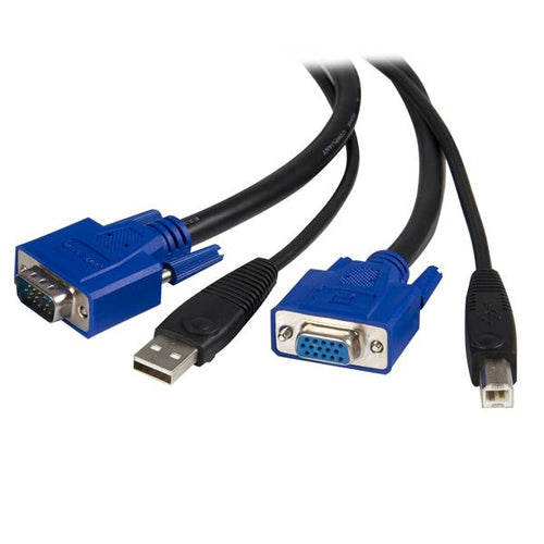 Universal USB KVM Cable 15ft - StarTech.com USB VGA 2-in-1