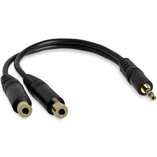 StarTech MUY1MFF 3,5 mm Stereo-Splitterkabel - 15,24 cm Stecker auf 2x Buchse - Schwarz