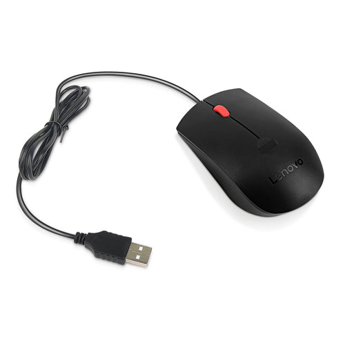 Lenovo Optische USB-Maus 1600 DPI beidhändig Schwarz