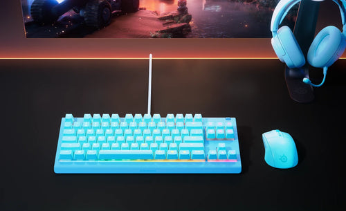 Steelseries Apex 3 TKL Tenkeyless Gaming-Tastatur Kabelgebunden USB RGB-LED Aqua-Farbe