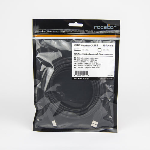 Rocstor Y10C209-B1 USB cable