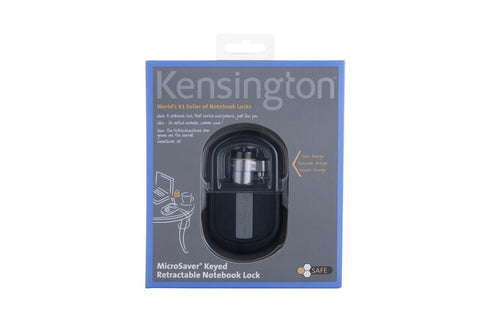Kensington Kabelschloss 1,2 m Rundschlüssel Sicherheitsschloss Schwarz Silber Gelb