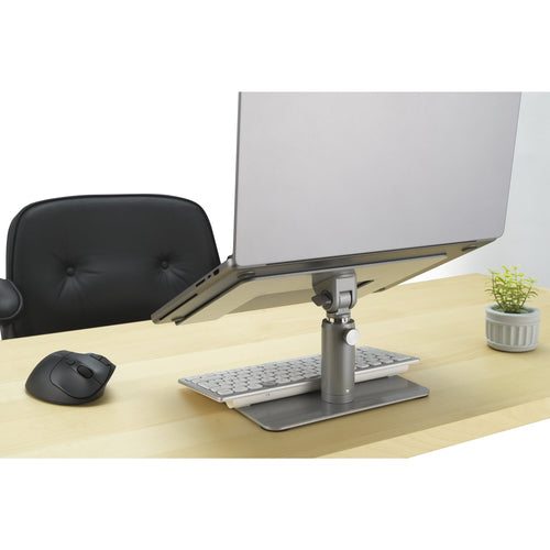 Laptop Stand Silver Adjustable Height 40.6 cm Aluminum Riser