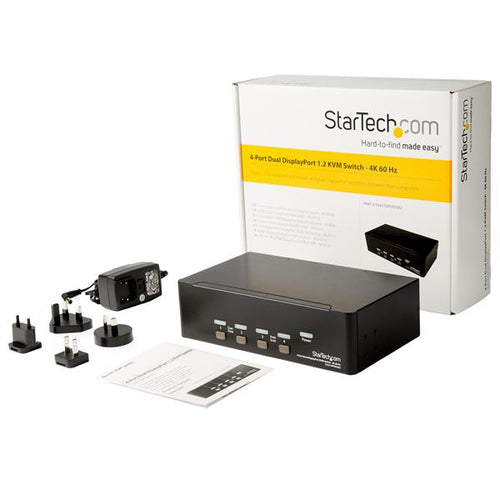 KVM Switch StarTech 4-Port Dual DisplayPort 4K 60Hz Rack Mount