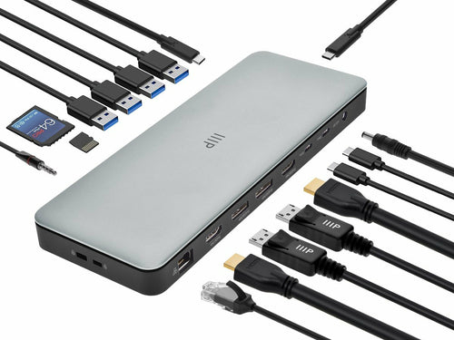 USB-C Hub Monoprice 44465 30W Silver MicroSD SD Card Reader