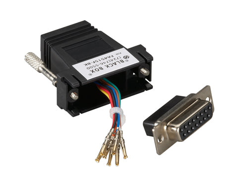 Cable Gender Changer Black Box FA4515F-BK DB15 to RJ-45