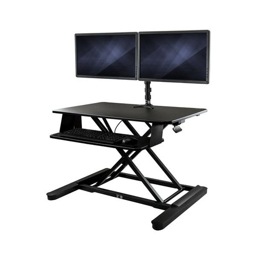 StarTech.com BNDSTSLGDUAL Schreibtischaufsatz höhenverstellbar – Schwarz, 61 cm