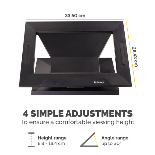 Fellowes Designer Suites Laptopständer – Schwarz – 43,2 cm – Ergonomischer Ständer