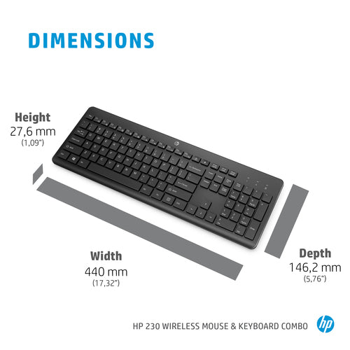 HP 230 Wireless Mouse and Combo White keyboard