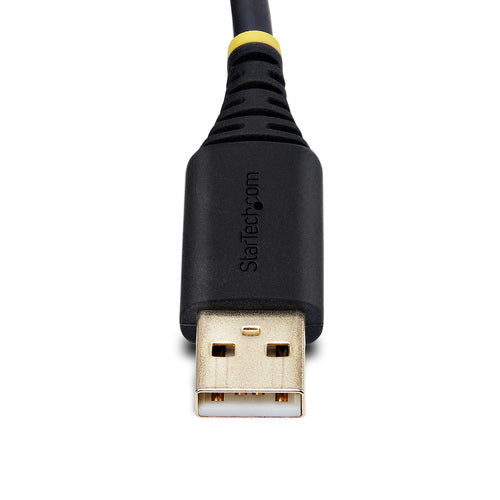 2-Port USB to Serial Adapter Cable 13ft FTDI RS232 Black