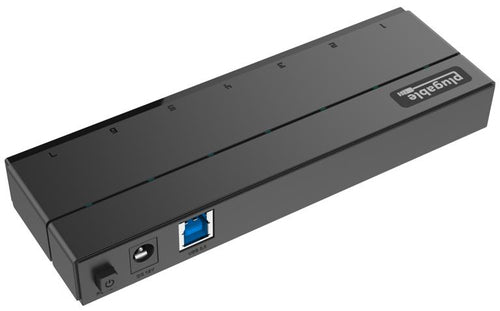 Plugable USB3-HUB7C - 7-Port USB 3.2 Hub - 5000 Mbit/s - Schwarz