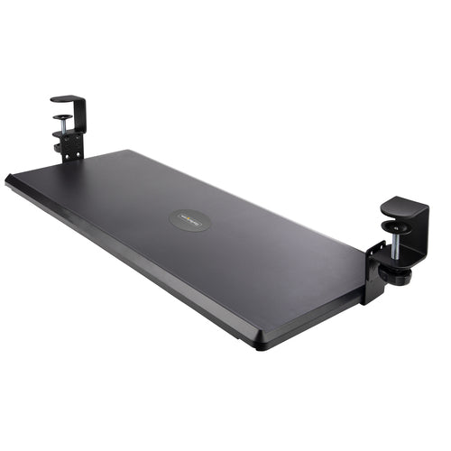 StarTech.com Ergonomic Under-Desk Keyboard Tray Clamp - Adjustable Black Design
