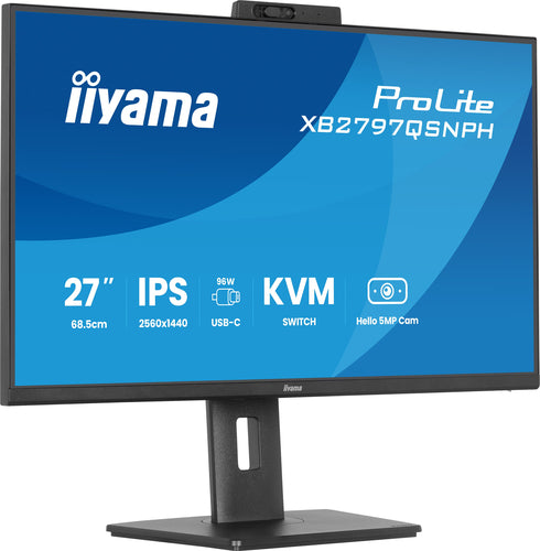 iiyama ProLite XB2797QSNPH-B1 27IN IPS LCD 4MS 2560X1440 350CD/M2 HDMI/DP/USB 2 computer monitor