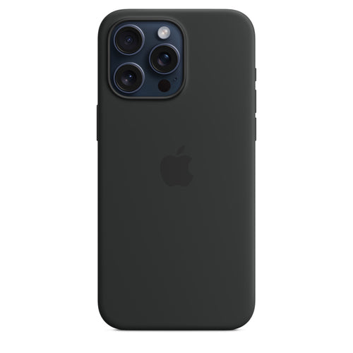 iPhone 15 Pro Max Silicone Case with MagSafe - Black Cover