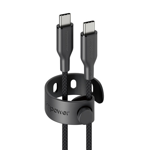 PanzerGlass empower by ® Racing 240W USB-C to USB-C Cable | USB 2.0 | 1.2M | Space Black USB cable