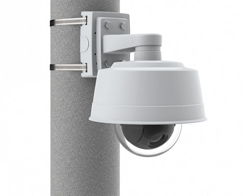 Universal Security Camera Mount Grey Metallic Outdoor Housing