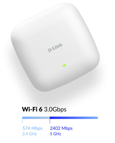Wi-Fi 6 Dual-Band Wireless Access Point D-Link AX3000 3000Mbit/s PoE
