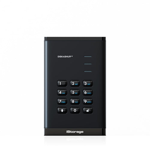 iStorage diskAshur3 4TB Hardware-verschlüsselte SSD USB-C 3.2 Gen 1