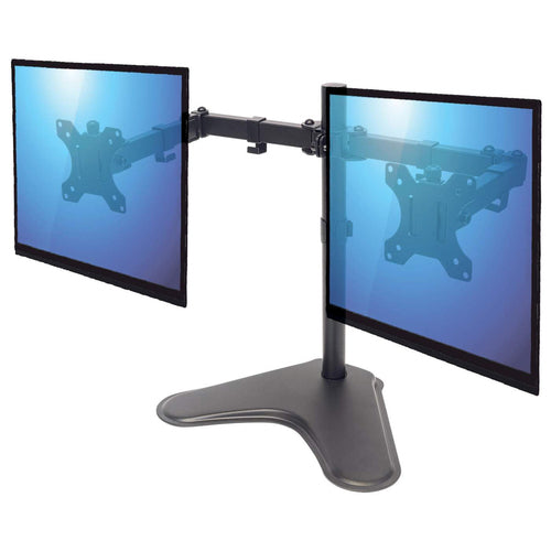 Manhattan Dualer Schreibtischhalter für TVs & Monitore - volle Beweglichkeit, 10-27" Bildschirme, VESA-kompatibel