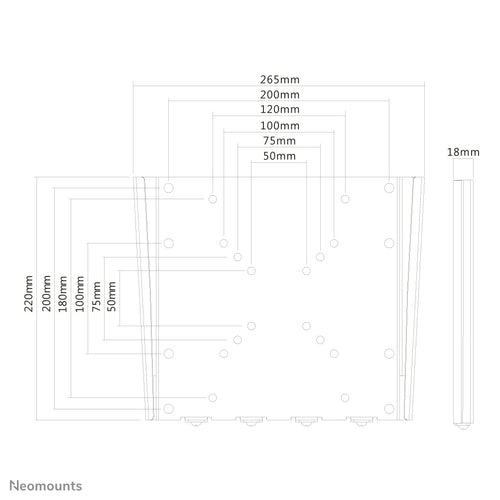 Neomounts FPMA-W110BLACK TV mount/stand