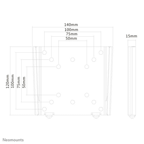 Neomounts FPMA-W25BLACK TV mount/stand