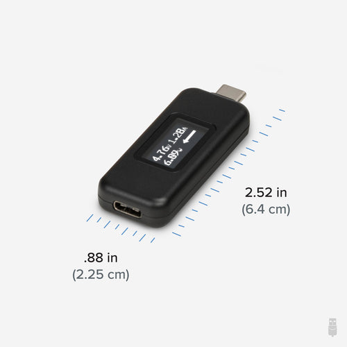 USB-C Power Meter Tester Plugable Technologies Digital Multimeter +12V +5V OLED Display