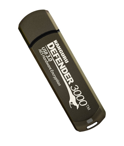 256GB iStorage Kanguru Defender 3000 USB 3.0 Secure Flash Drive AES-XTS Encryption