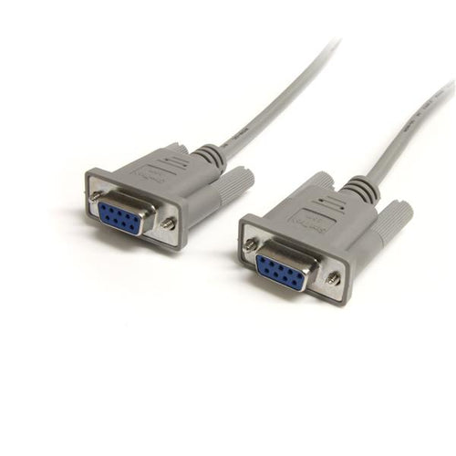 6ft Straight Through Serial Cable DB9 Female to Female Grey